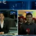 Nadine Heredia empuja a reportero en plena transmisión.