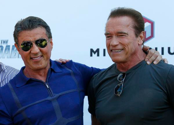 Schwarzenegger y Stallone expresan su apoyo a Israel.
