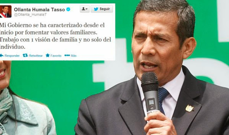 Ollanta Humala: “Trabajo con una visión de familia”