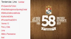 ANIVERSARIO DE SPORTING CRISTAL