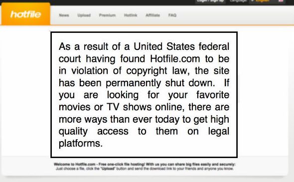 Hotfile.com cerró y tendrá que pagar 80 millones de dólares a la MPAA