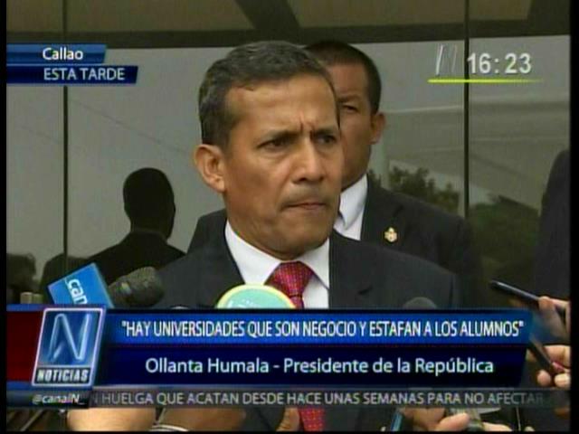 Ollanta Humala apunta contra la TV: «Ponen cualquier cosa de programa»