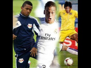 Este año 2013, varios jugadores fueron al extranjero a continuar con su crecimiento futbolístico. Yordy Reyna a inicios de año la rompió con Perú en el sudamericano Sub 20, ello sumado a sus buenas actuaciones con Alianza Lima y la selección absoluta nacional, le permitió irse al Red Bull de Austria, donde ha demostrado un crecimiento físico envidiable. La figura juvenil peruana que milita en el Real Madrid, Cristian Benavente, causó gran impresión en el fútbol local con sus actuaciones con la selección, asimismo ha sido invitado en varias ocasiones a entrenar con el primer equipo del Real Madrid. En Holanda, viene destacando con muchos buenos comentarios Renato Tapia, quien es pretendido por el Barcelona de España. Titular en el Twente, se ha ganado con total justicia esta nominación. Por otro lado, Edison Flores, el ex jugador de Universitario de Deportes, es uno de los jugadores más destacados del Villarreal B de España, y hace algunos días debutó con el primer equipo. La nómina la cierra Miguel Araujo, actual jugador del Estrella Roja de Belgrado, quien tuvo una destacada labor en el Sport Huancayo y eso fue fundamental para que el equipo europeo lo pretendiera. En el Estrella Roja ha obtenido críticas buenas y continuidad. Cabe resaltar que estos cinco jugadores fueron parte del equipo peruano Sub 20.