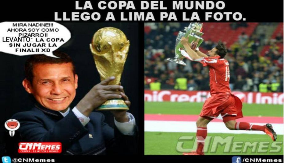 Memes de Ollanta Humala y Nadine Heredia con la Copa del Mundo