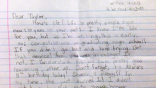 «No abrir hasta 2023», la carta de una niña fallecida para su futuro ‘yo’ conmueve la Red