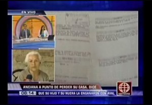 Anciana perdería su casa porque su hijo y su nuera la estafaron