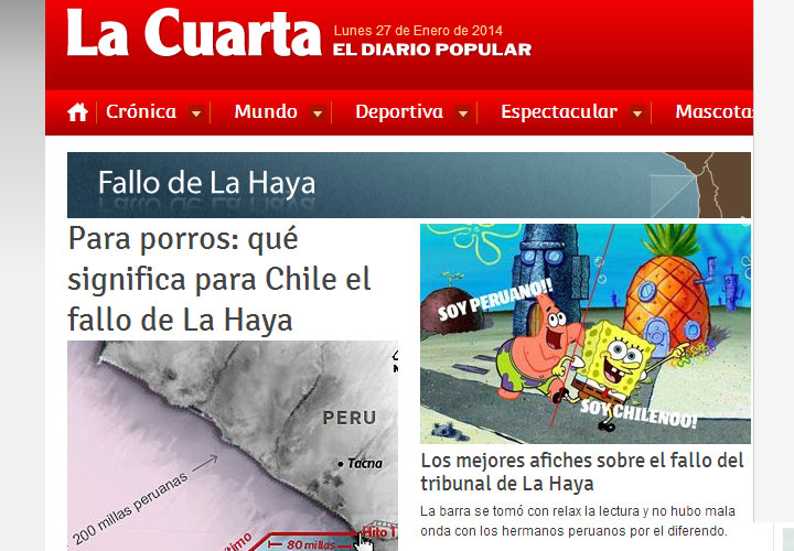 La Haya: Así informó la prensa chilena el fallo