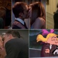 Cinco inesperados besos de personajes de series de TV.