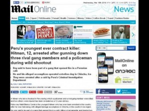 Reporte de Dailymail sobre sicario peruano.
