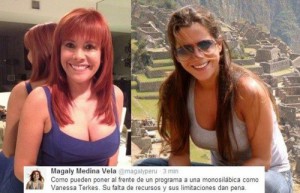 Magaly Medina y Vanessa Terkes.
