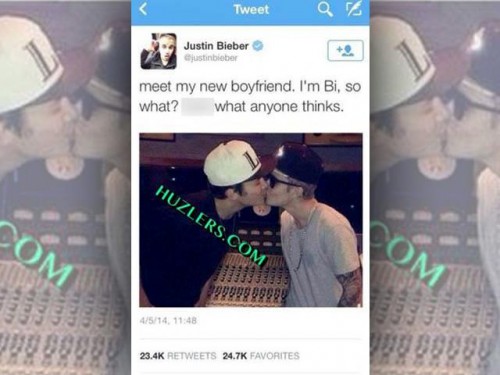 ¡Justin Bieber besó a un hombre!