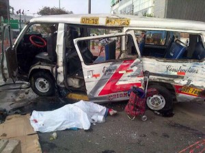 Uno de los tantos accidentes protagonizados por unidades de la empresa de transportes Orión.