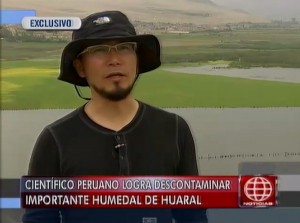 Científico peruano logró descontaminar importante laguna de Huaral.
