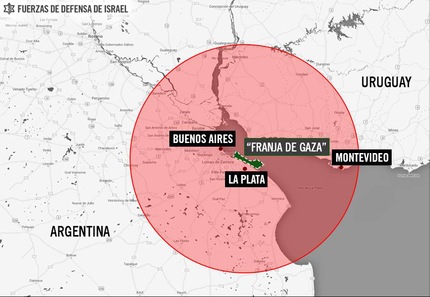 Israel crea polémica al publicar mapas de Argentina, México y España como blanco de misiles