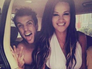 Angie Arizaga y Nicola Porcella.