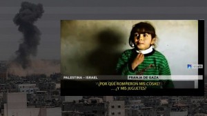 Una niña palestina se pregunta por qué Israel destruye sus juguetes y sus cosas.