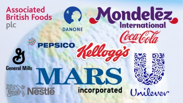 Las 10 corporaciones que dominan el mercado alimenticio mundial.
