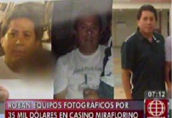 PERU : Roba cámaras de fotos en casino pero olvidó la suya