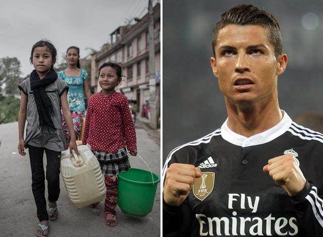 Cristiano Ronaldo dona 7 millones de euros a víctimas en Nepal