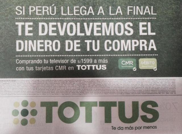 Copa América: Burlas de los peruanos sobre promoción de empresa chilena TOTTUS