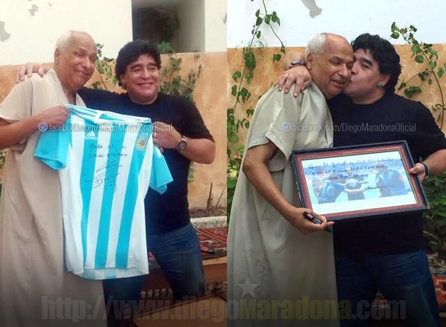 Diego Maradona visitó a árbitro que no vio la ‘Mano de Dios’ en México 86′