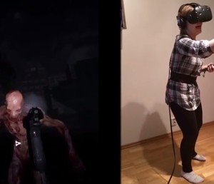 VÍDEO: Al borde de un ataque de nervios por matar zombies en realidad virtual