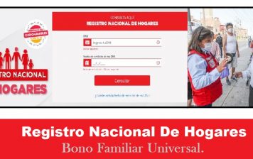 Información para inscribirte al Registro Nacional de Hogares y acceder al Bono Familiar Universal